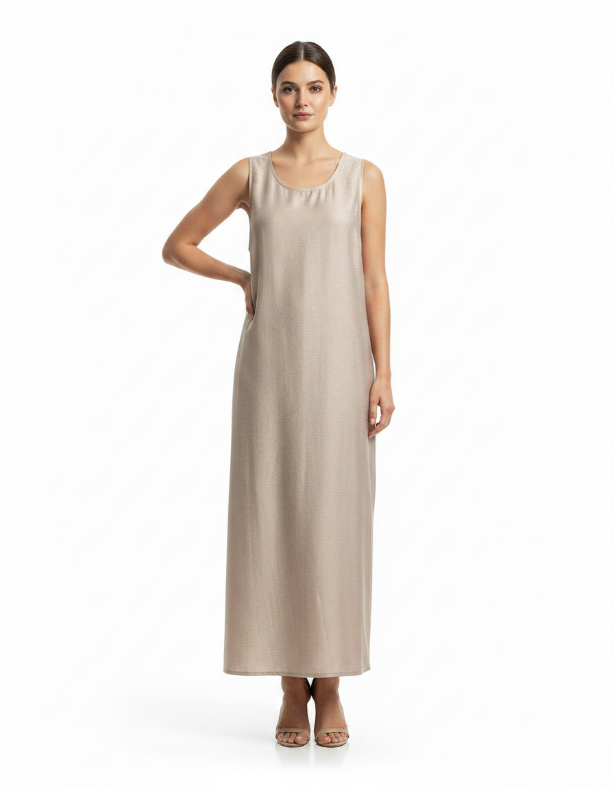 Giselle Everyday Maxi Inner Dress – Relaxed Fit Sleeveless  Voile