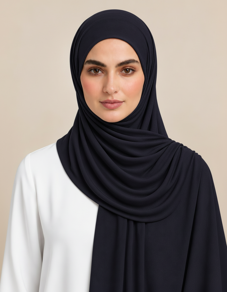 Estee Viscose Rectangular Hijab – 185 × 80 cm  Voile