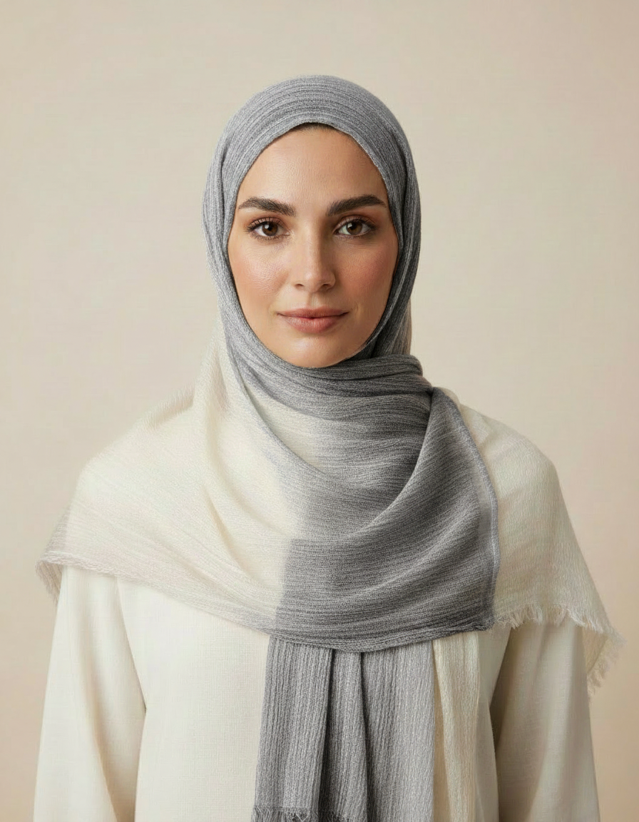Two-tone Linen Hijab