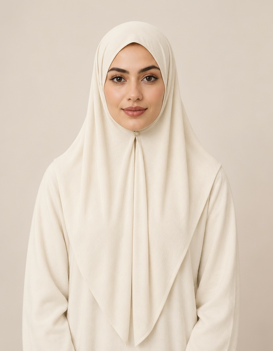 Emeraude-Rose Cotton Triangle Hijab – 100 × 100 cm  Voile