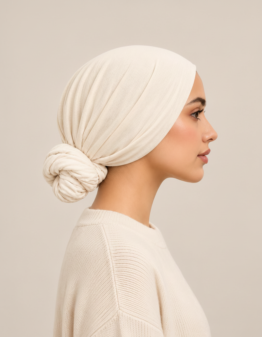 Emeraude-Rose Cotton Triangle Hijab – 100 × 100 cm  Voile