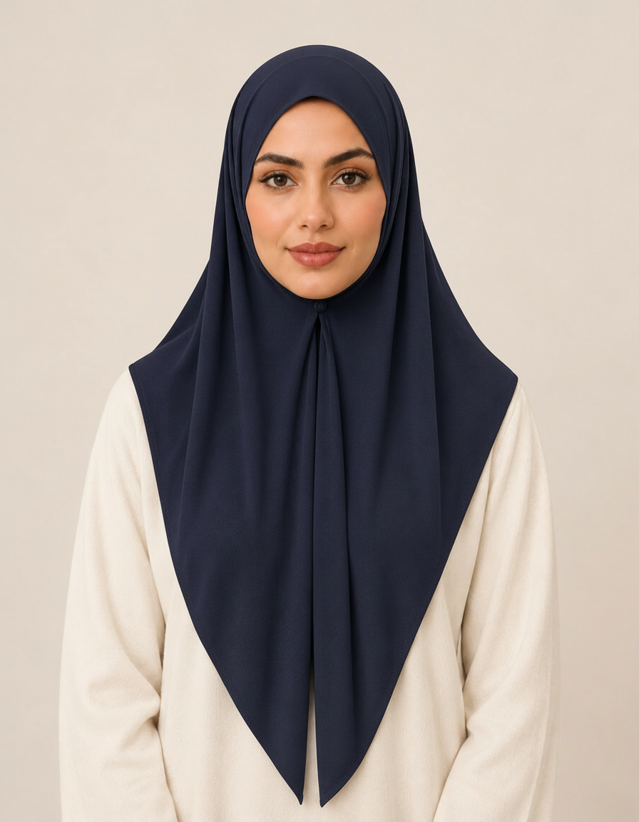 Emeraude-Rose Cotton Triangle Hijab – 100 × 100 cm  Voile