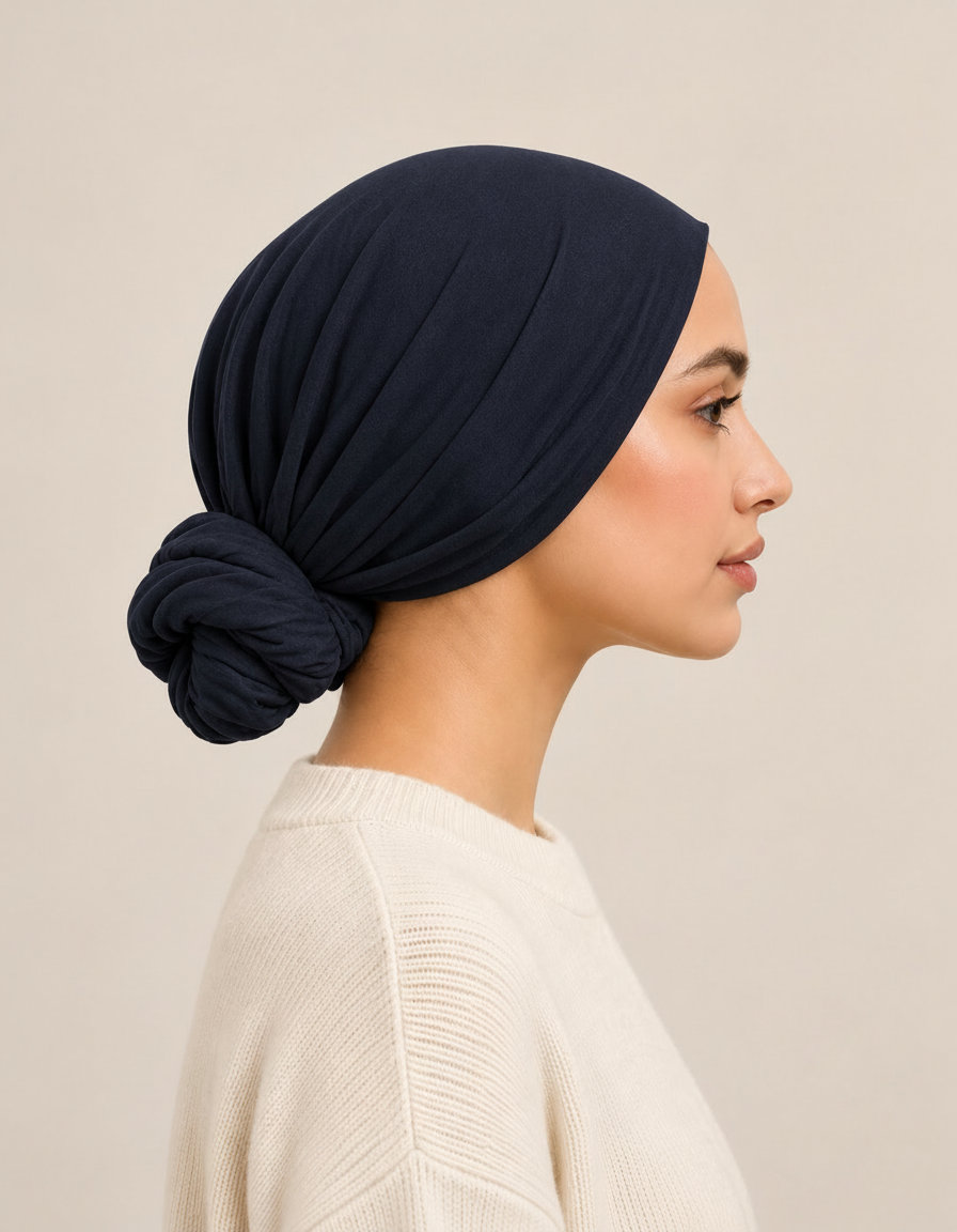 Emeraude-Rose Cotton Triangle Hijab – 100 × 100 cm  Voile