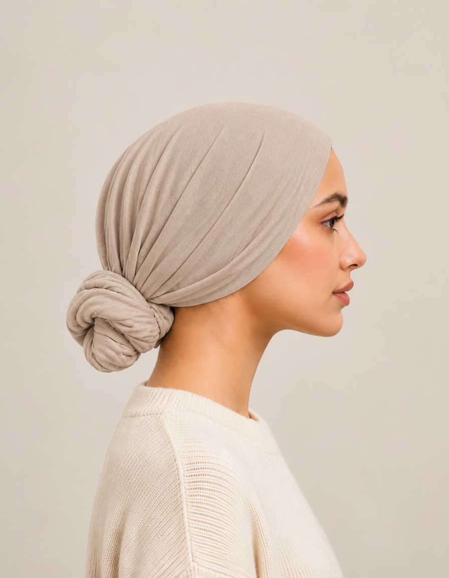 Emeraude-Rose Cotton Triangle Hijab – 100 × 100 cm  Voile