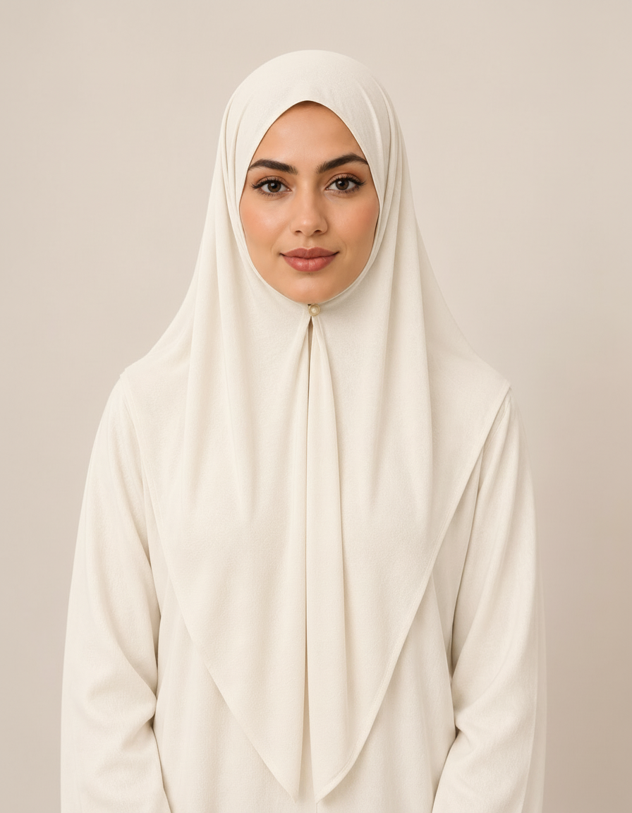 Emeraude-Rose Cotton Triangle Hijab – 100 × 100 cm  Voile
