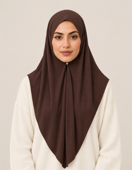Emeraude-Rose Cotton Triangle Hijab – 100 × 100 cm  Voile