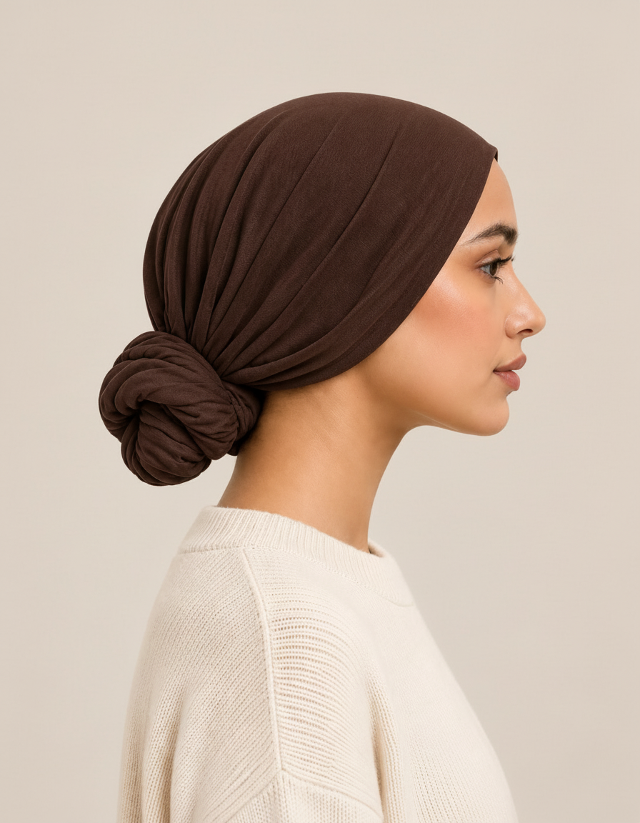 Emeraude-Rose Cotton Triangle Hijab – 100 × 100 cm  Voile