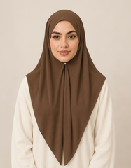 Emeraude-Rose Cotton Triangle Hijab – 100 × 100 cm  Voile