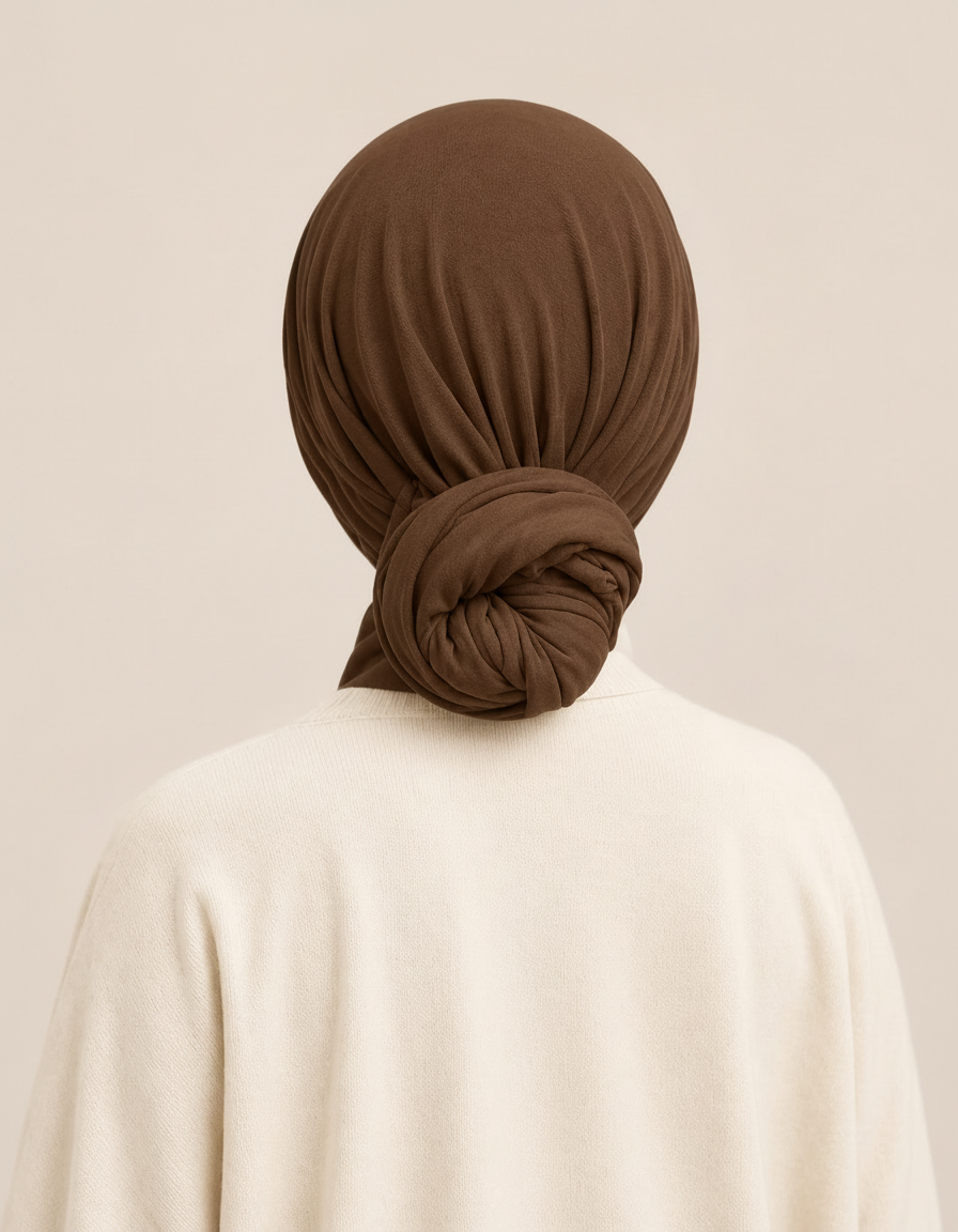Emeraude-Rose Cotton Triangle Hijab – 100 × 100 cm  Voile