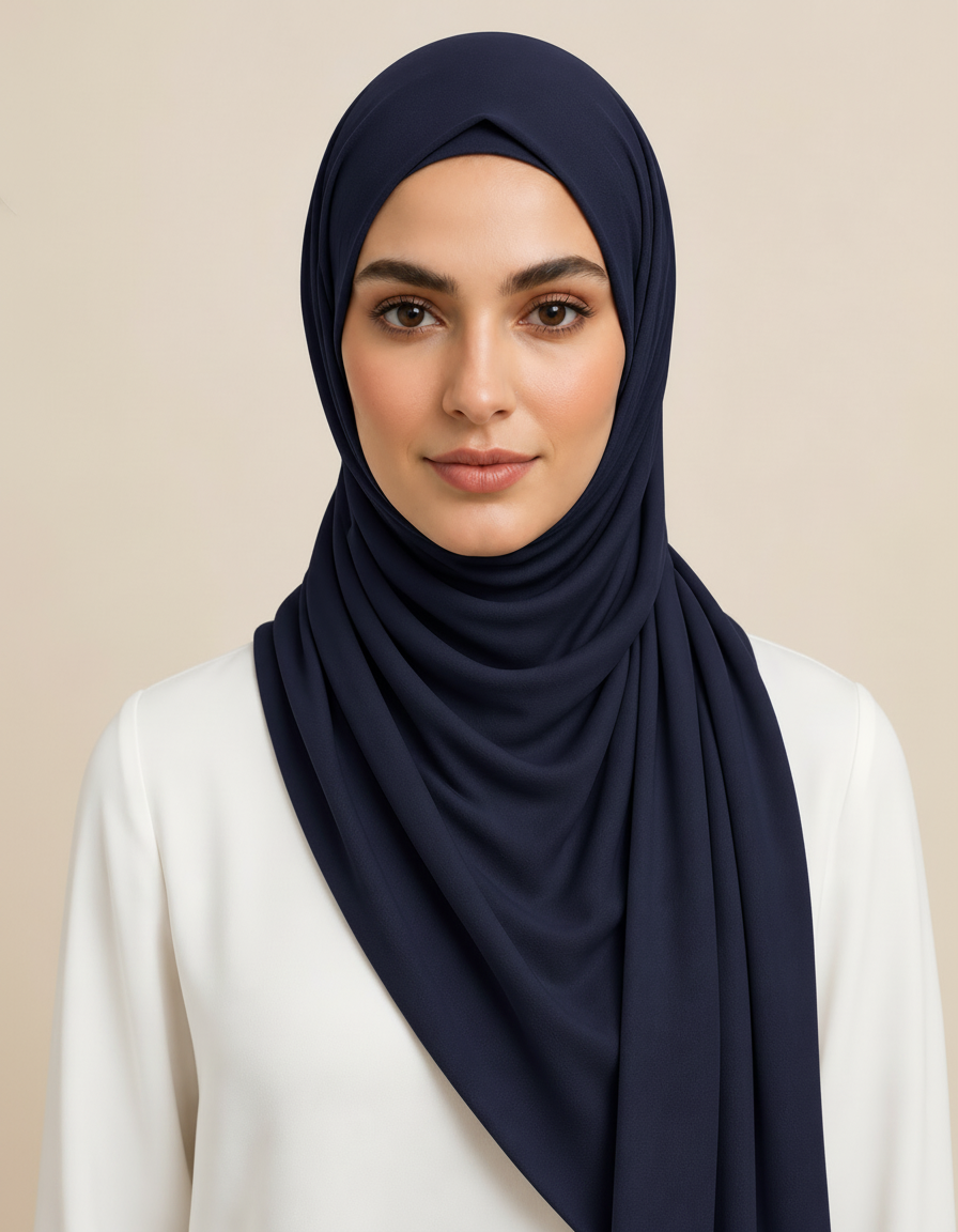 Fifine Square Hijab – 110 × 110 cm  Voile