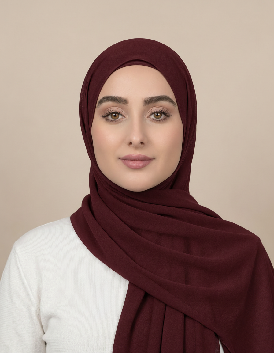 Gaia Viscose Rectangular Hijab – 180 × 70 cm  Voile