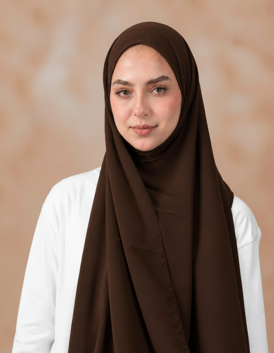 Germaine Shimmer Rectangular Hijab – 180 × 70 cm  Voile