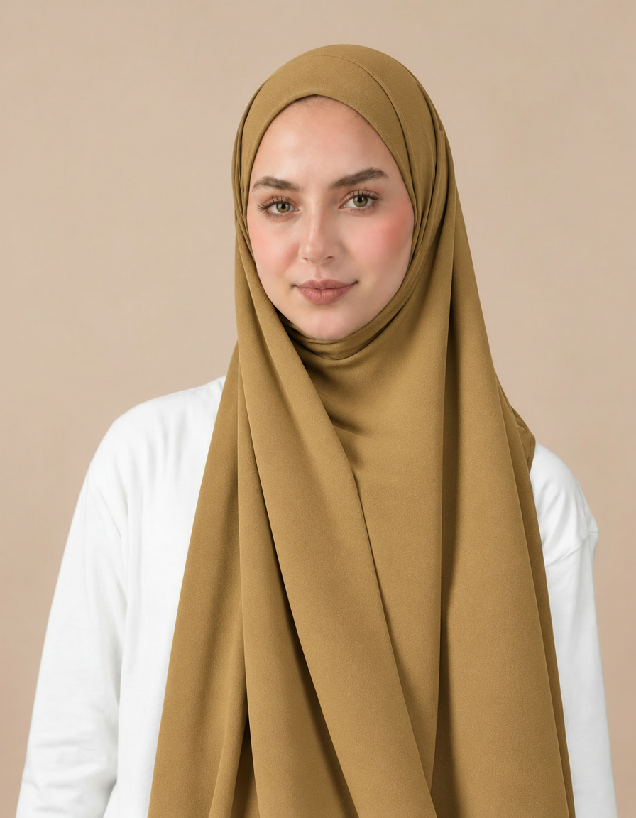 Germaine Shimmer Rectangular Hijab – 180 × 70 cm  Voile