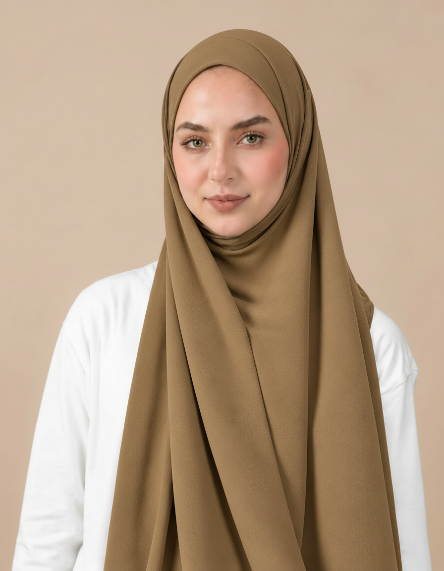 Germaine Shimmer Rectangular Hijab – 180 × 70 cm  Voile