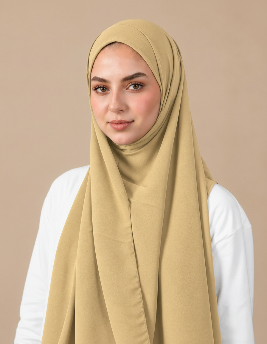 Germaine Shimmer Rectangular Hijab – 180 × 70 cm  Voile