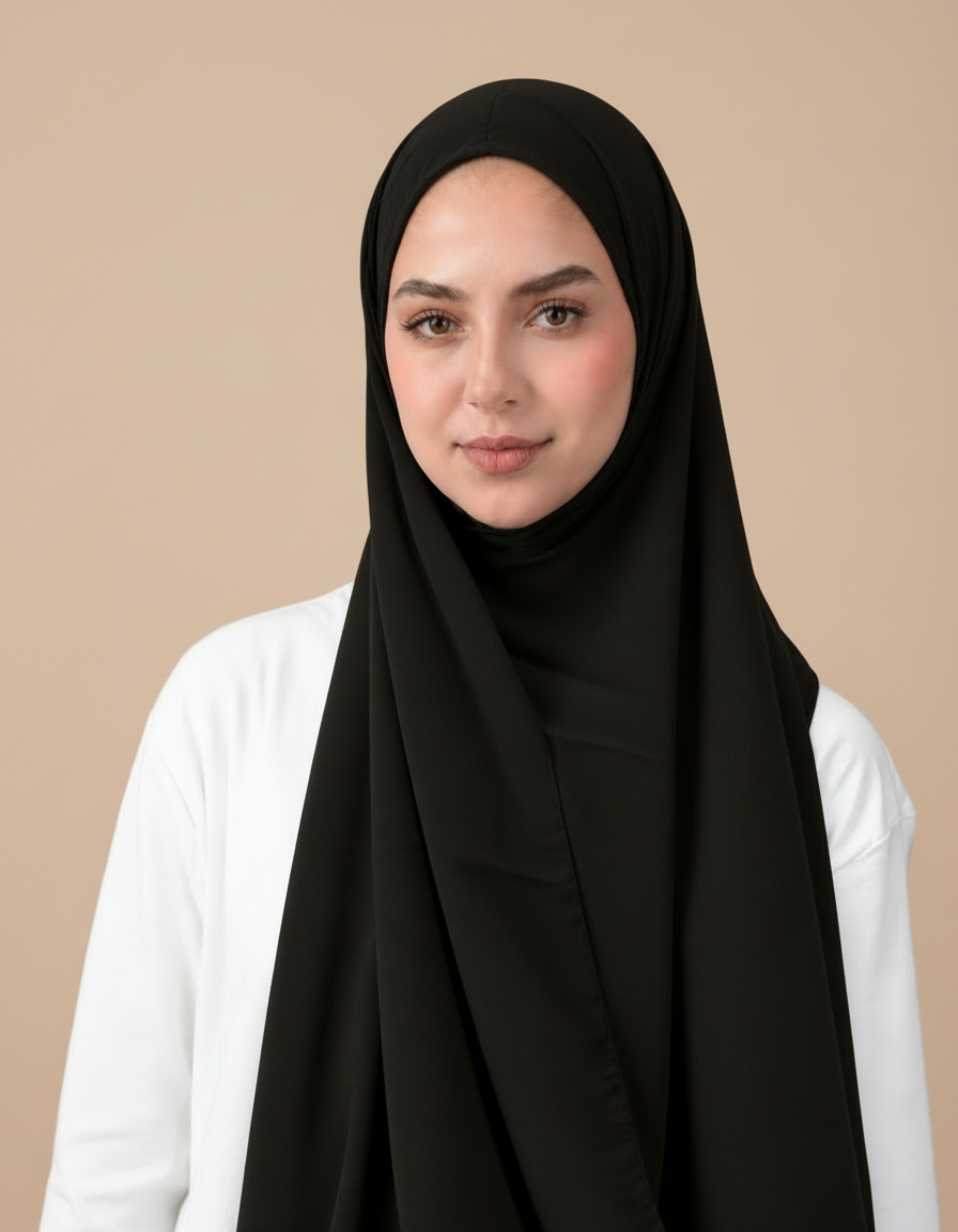 Germaine Shimmer Rectangular Hijab – 180 × 70 cm  Voile