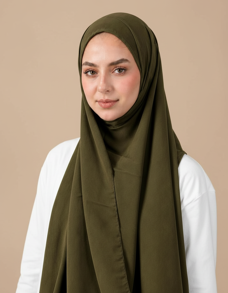Germaine Shimmer Rectangular Hijab – 180 × 70 cm  Voile