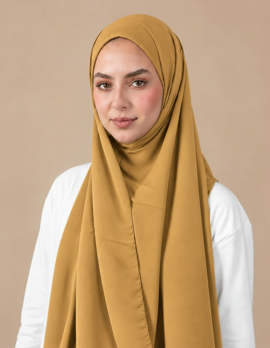 Germaine Shimmer Rectangular Hijab – 180 × 70 cm  Voile