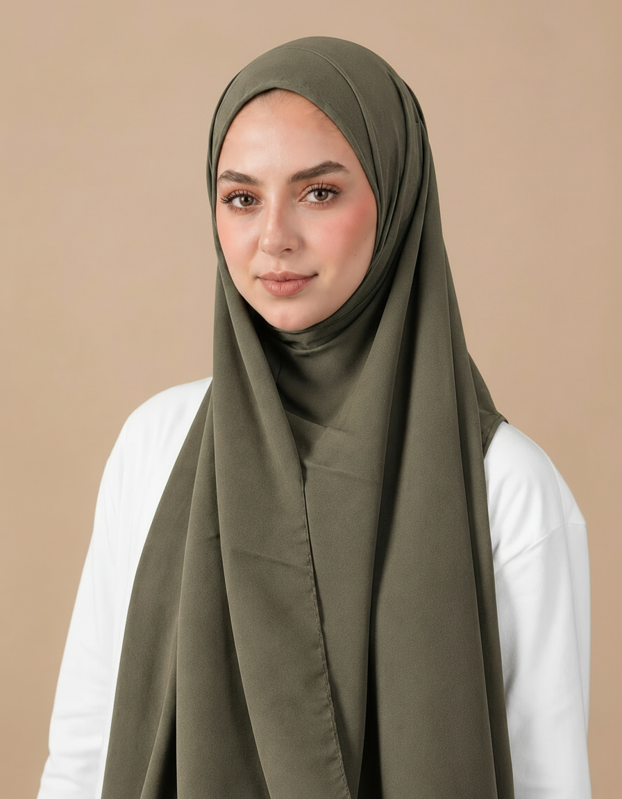Germaine Shimmer Rectangular Hijab – 180 × 70 cm  Voile