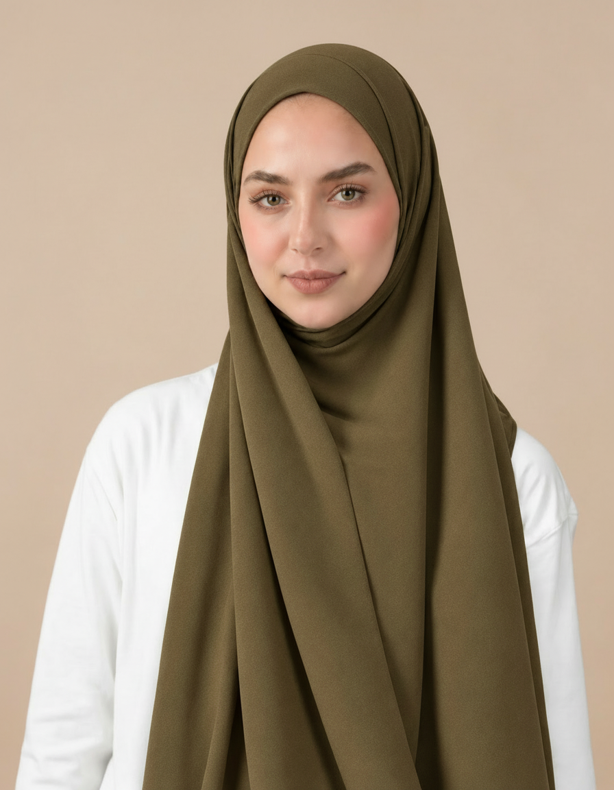 Germaine Shimmer Rectangular Hijab – 180 × 70 cm  Voile
