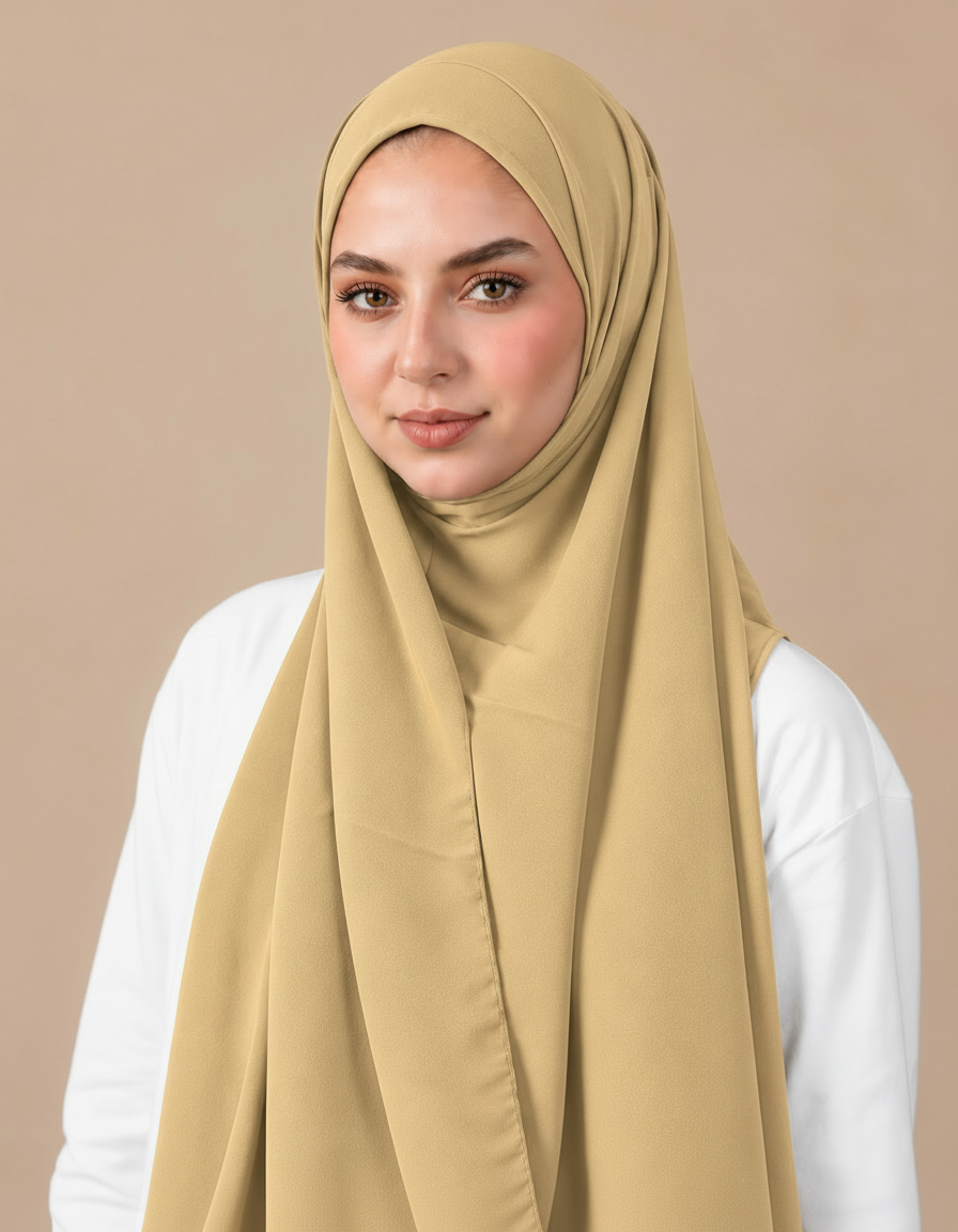 Germaine Shimmer Rectangular Hijab – 180 × 70 cm  Voile