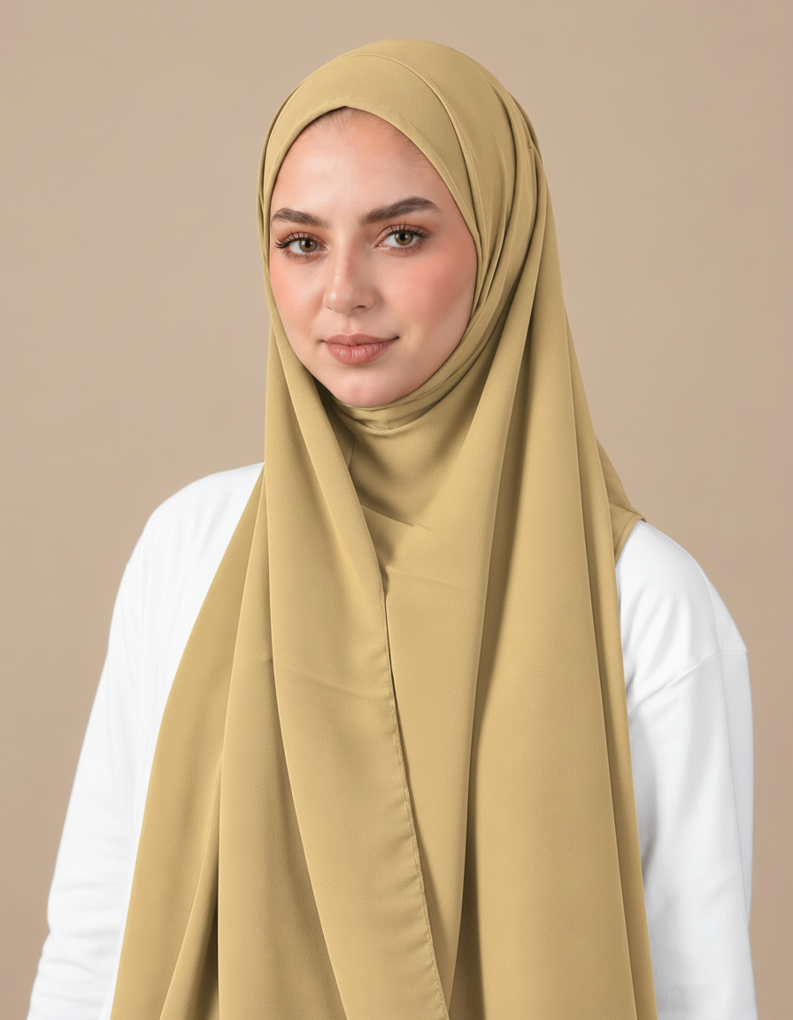 Germaine Shimmer Rectangular Hijab – 180 × 70 cm  Voile