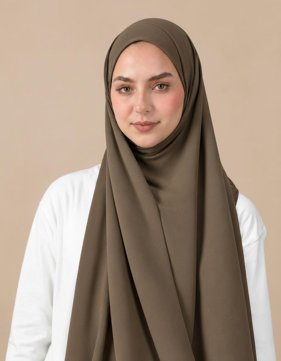 Germaine Shimmer Rectangular Hijab – 180 × 70 cm  Voile
