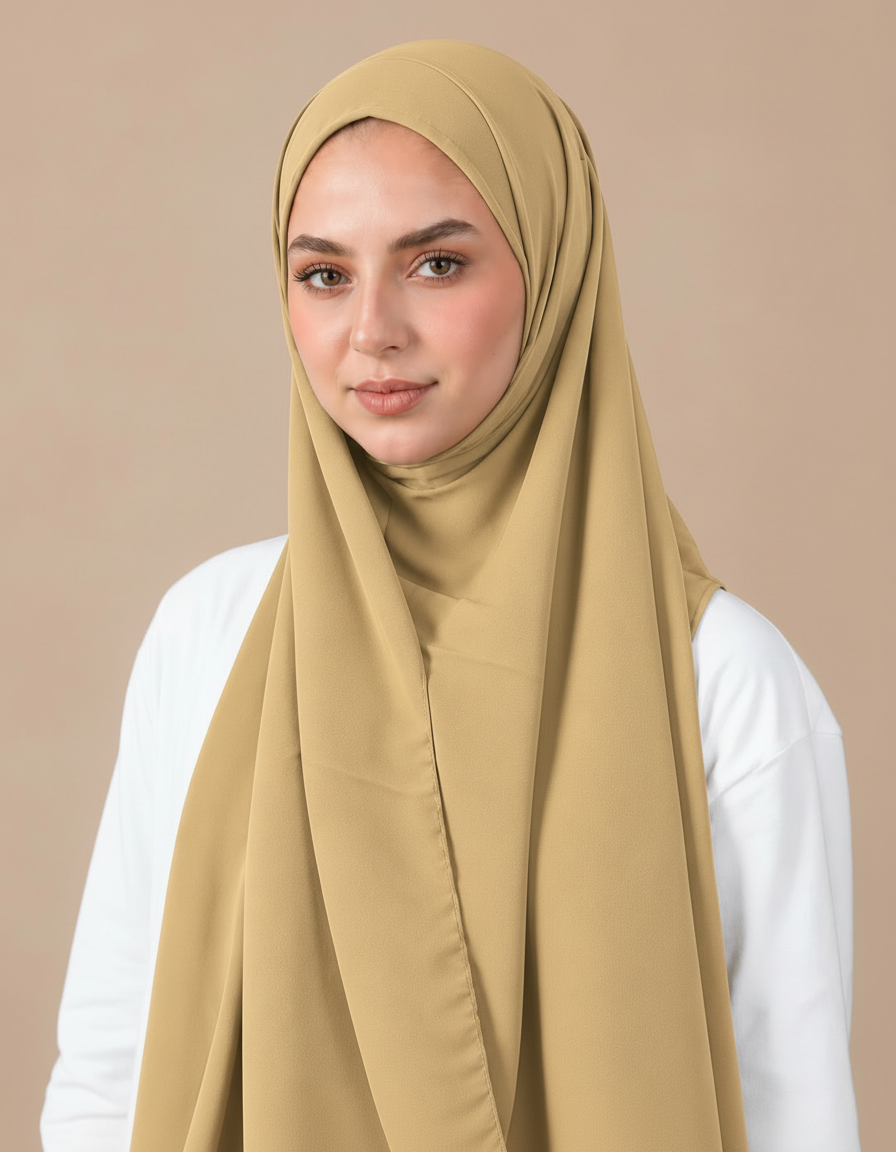 Germaine Shimmer Rectangular Hijab – 180 × 70 cm  Voile