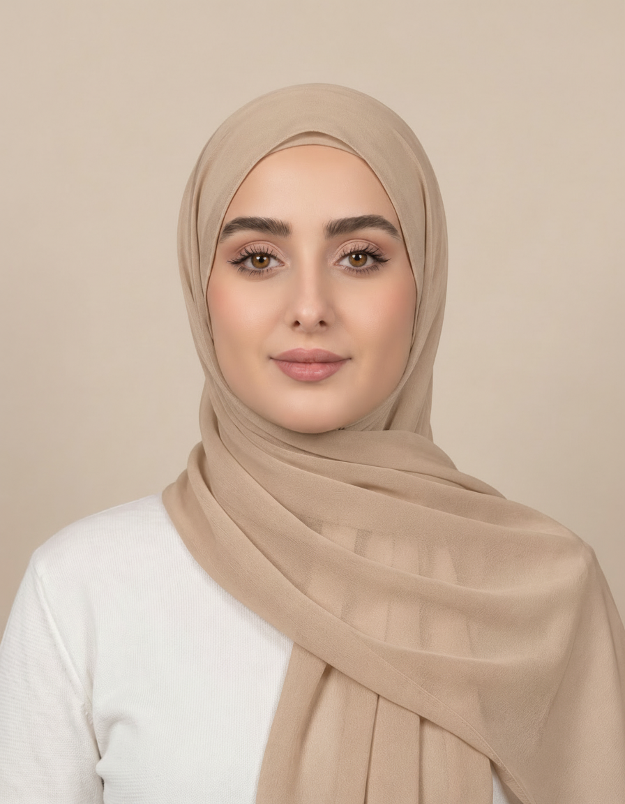 Gisela Shimmer Rectangular Hijab – 180 × 70 cm  Voile