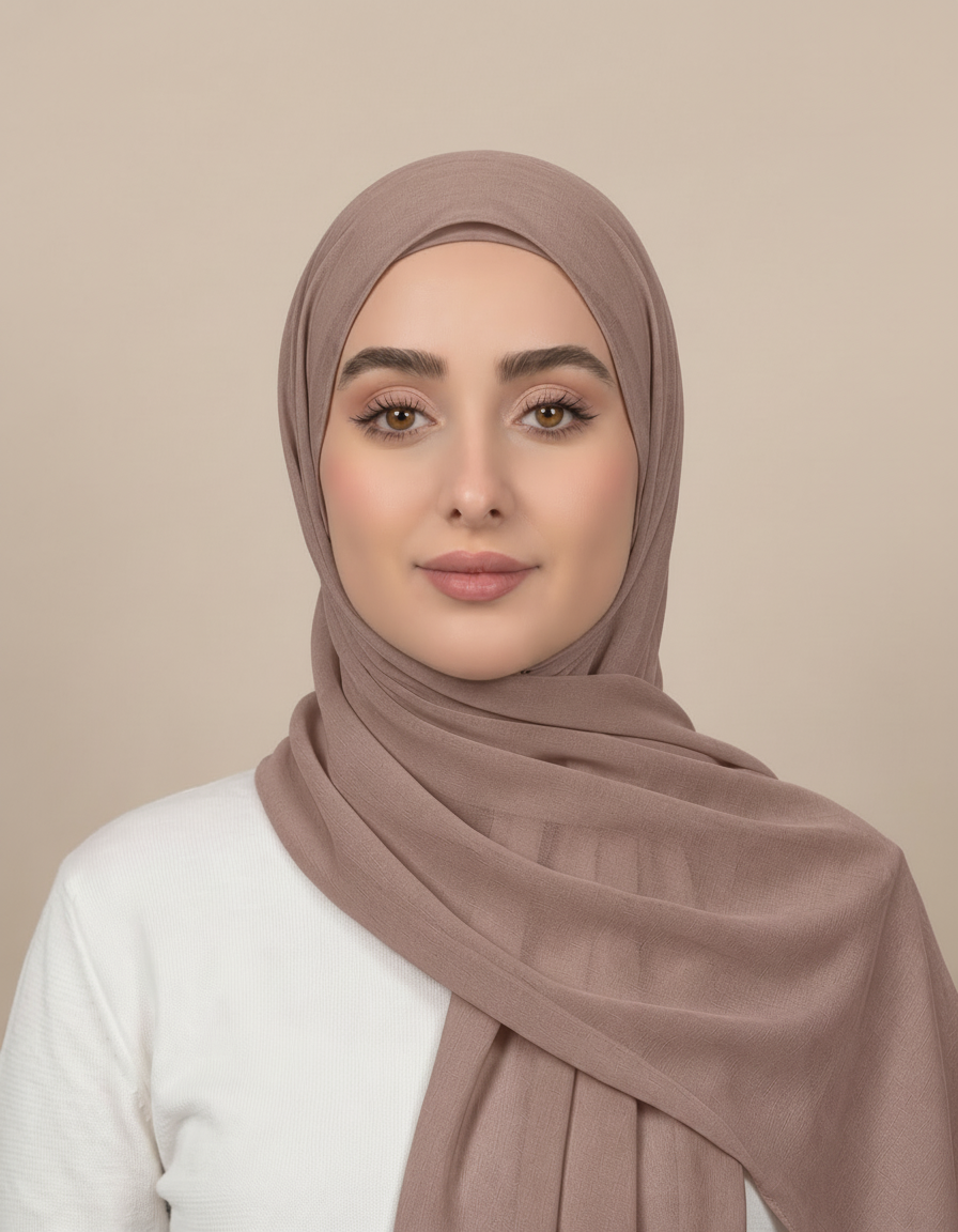Gisela Shimmer Rectangular Hijab – 180 × 70 cm  Voile