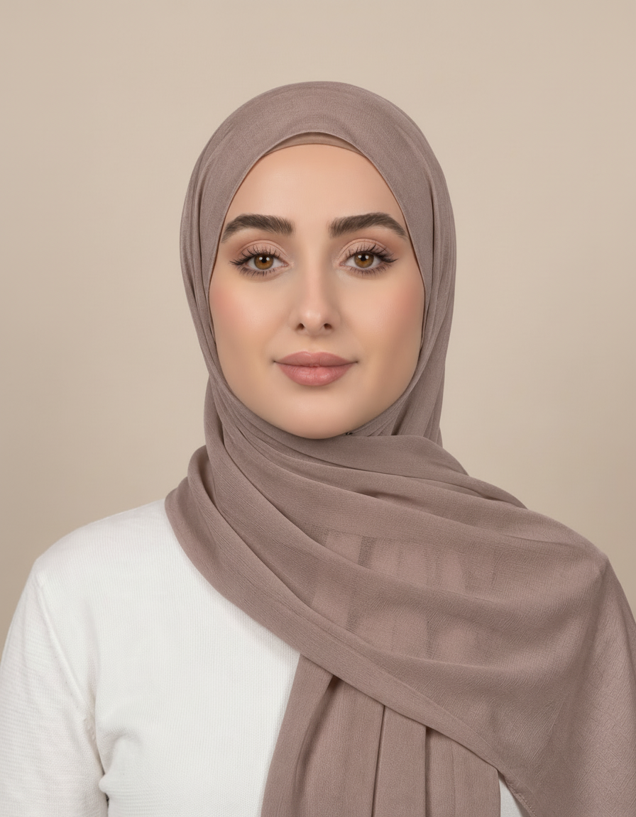Gisela Shimmer Rectangular Hijab – 180 × 70 cm  Voile