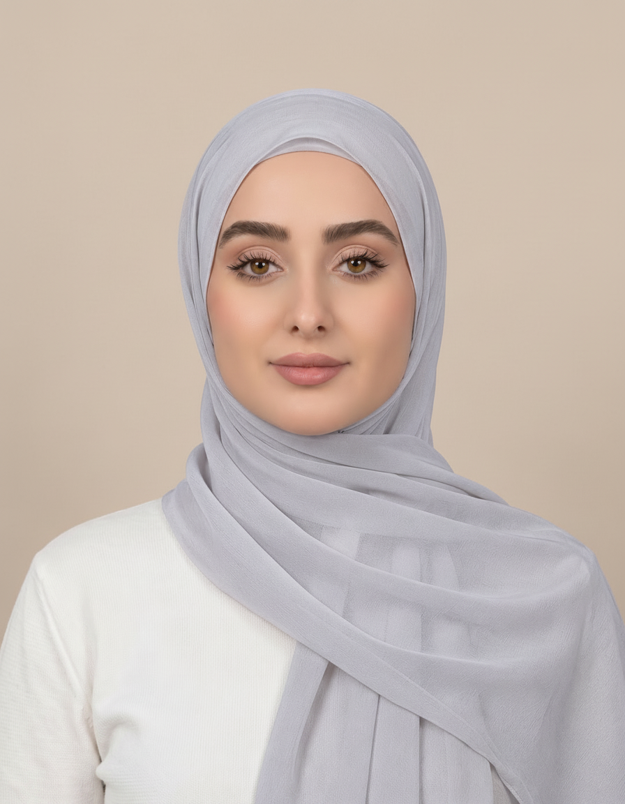 Gisela Shimmer Rectangular Hijab – 180 × 70 cm  Voile