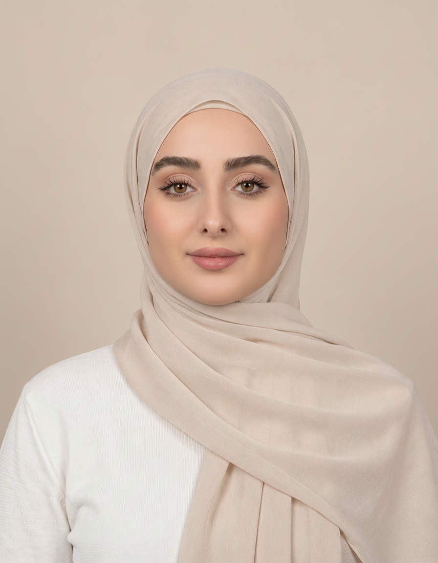 Gisela Shimmer Rectangular Hijab – 180 × 70 cm  Voile