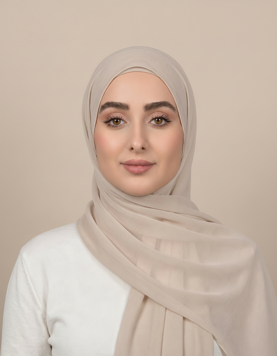 Gisela Shimmer Rectangular Hijab – 180 × 70 cm  Voile