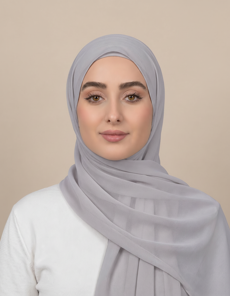 Gisela Shimmer Rectangular Hijab – 180 × 70 cm  Voile