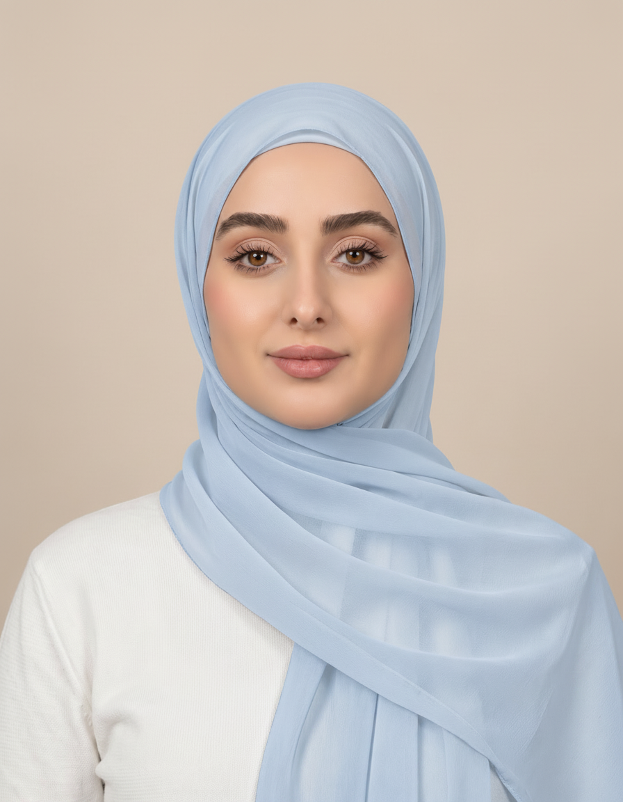 Gisela Shimmer Rectangular Hijab – 180 × 70 cm  Voile