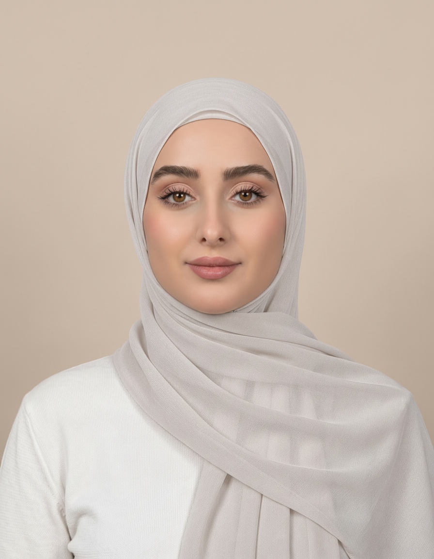 Gisela Shimmer Rectangular Hijab – 180 × 70 cm  Voile