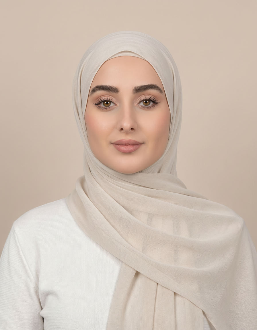 Gisela Shimmer Rectangular Hijab – 180 × 70 cm  Voile