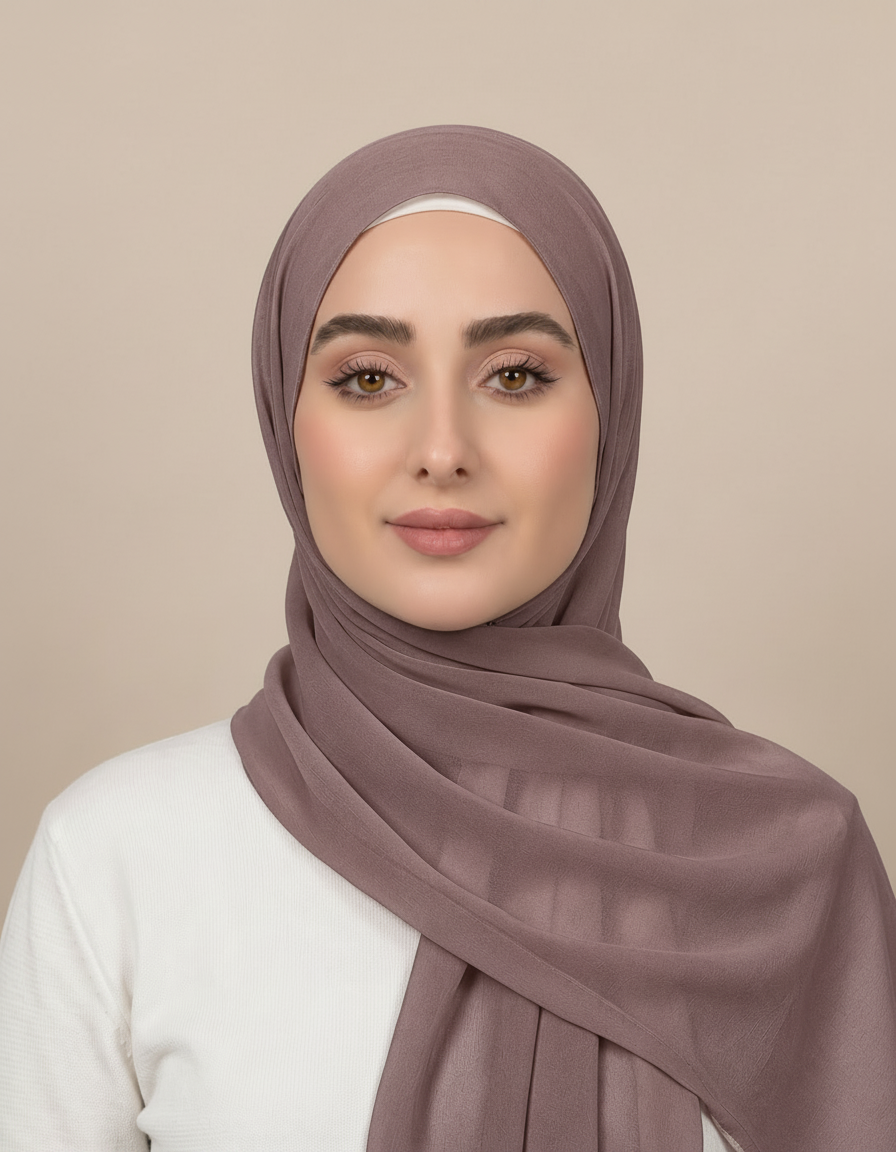 Gisela Shimmer Rectangular Hijab – 180 × 70 cm  Voile
