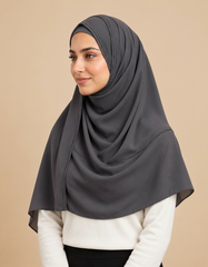 Fabiola Crystal Rectangular Hijab – 180 × 70 cm  Voile