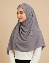 Fabiola Crystal Rectangular Hijab – 180 × 70 cm  Voile