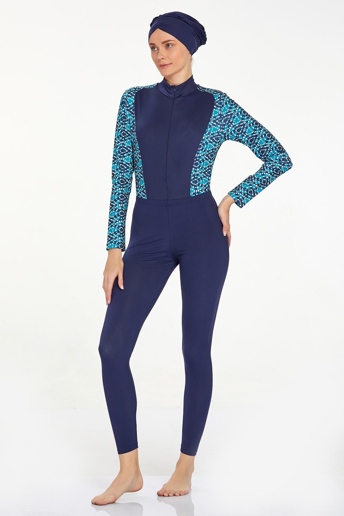 Adasea Burkini Lycra Swimsuit 4359  Voile