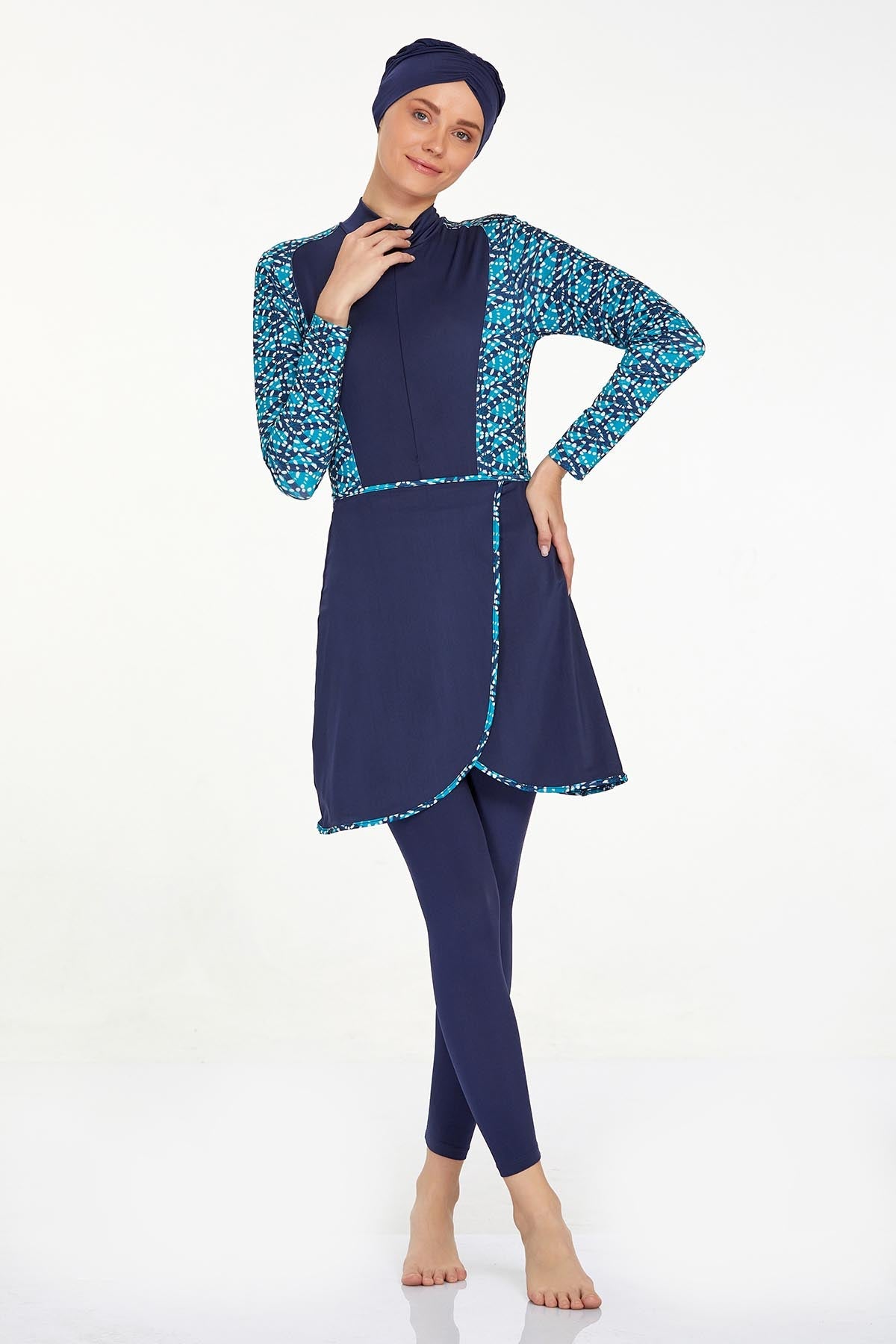 Adasea Burkini Lycra Swimsuit 4359  Voile
