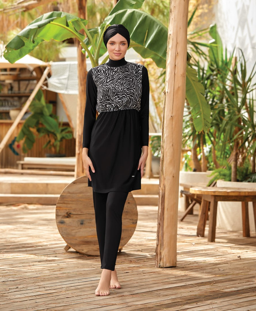 Adasea Burkini  Swimsuit-4412  Voile