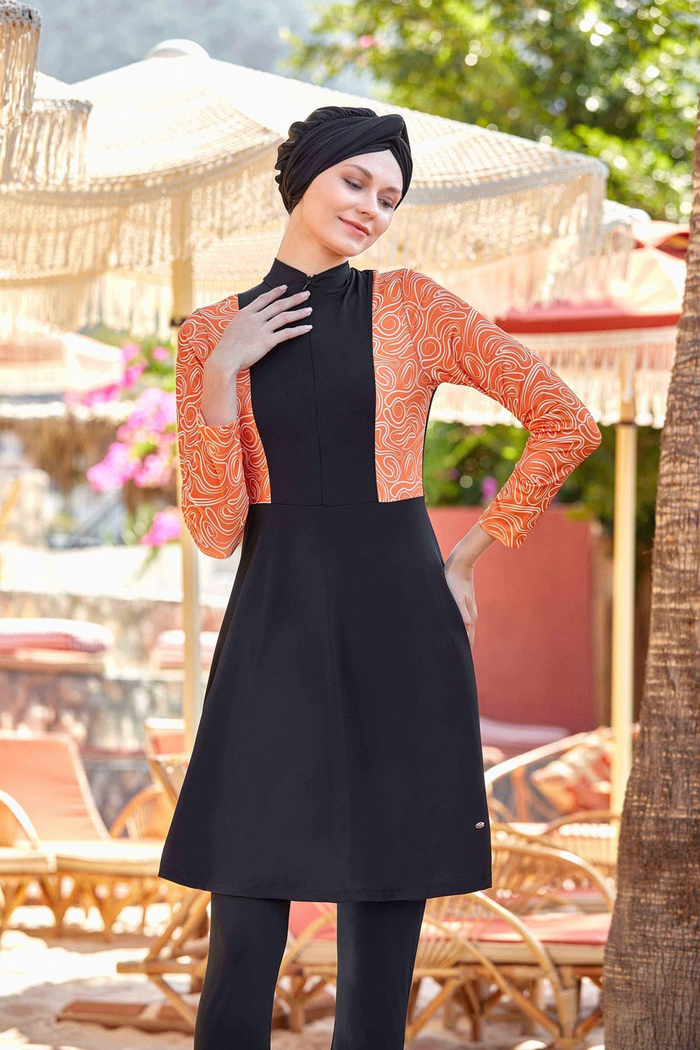 Adasea Burkini  Swimsuit-4426  Voile