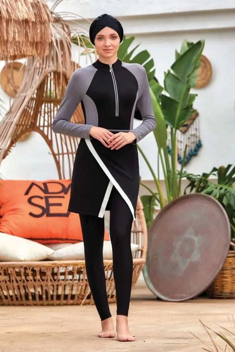 Adasea Burkini  Swimsuit-4457  Voile