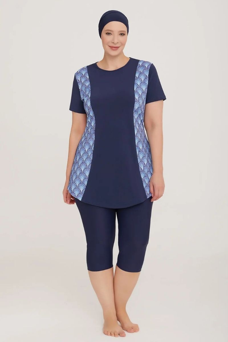 Adasea Burkini  Swimsuit-3919-B  Voile