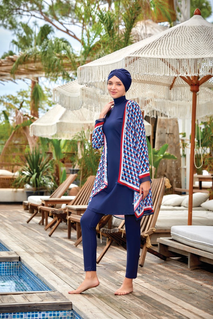 Adasea Burkini  Swimsuit-4468  Voile