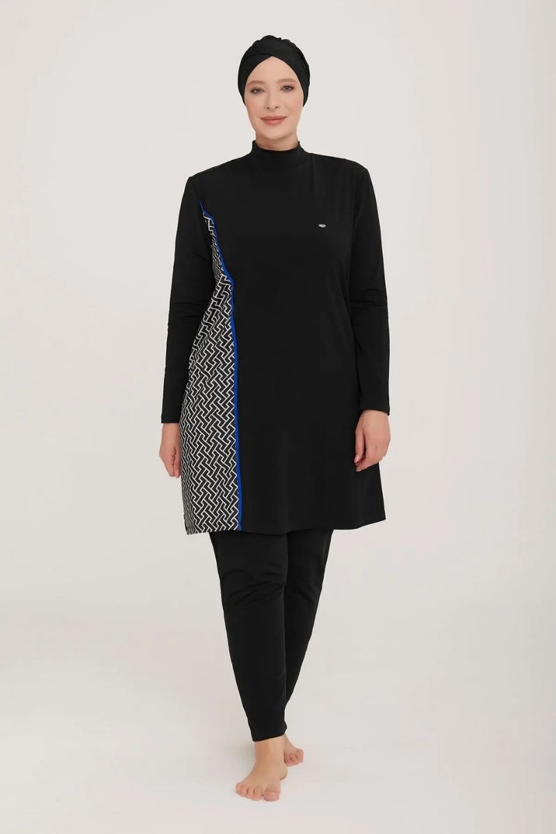 Adasea Burkini  Swimsuit-4482-B  Voile