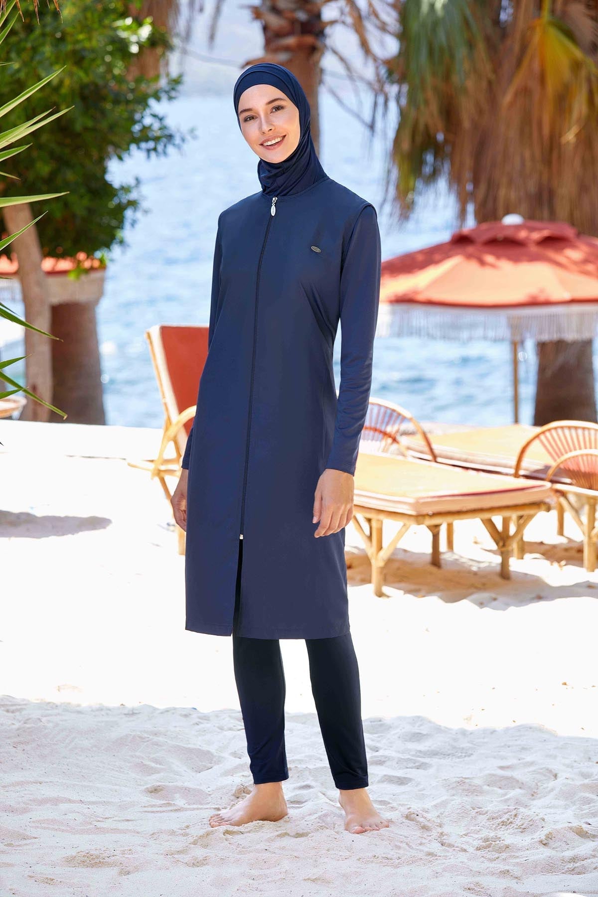 Adasea Burkini  Swimsuit-1250-B  Voile